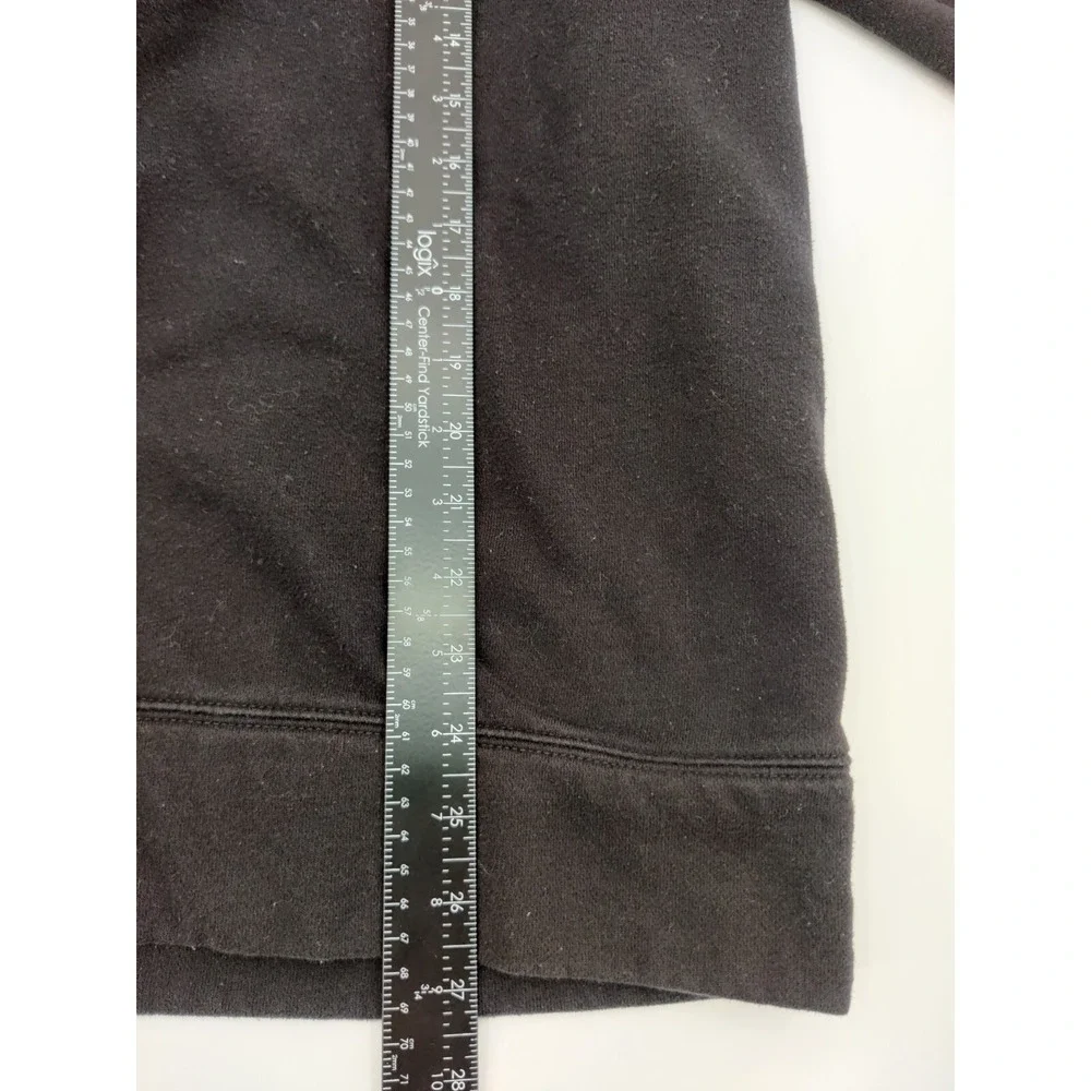 Nautica Mens XL Quarter Zip Pullover Sweatshirt Black Grey Fleece Mock Neck Logo